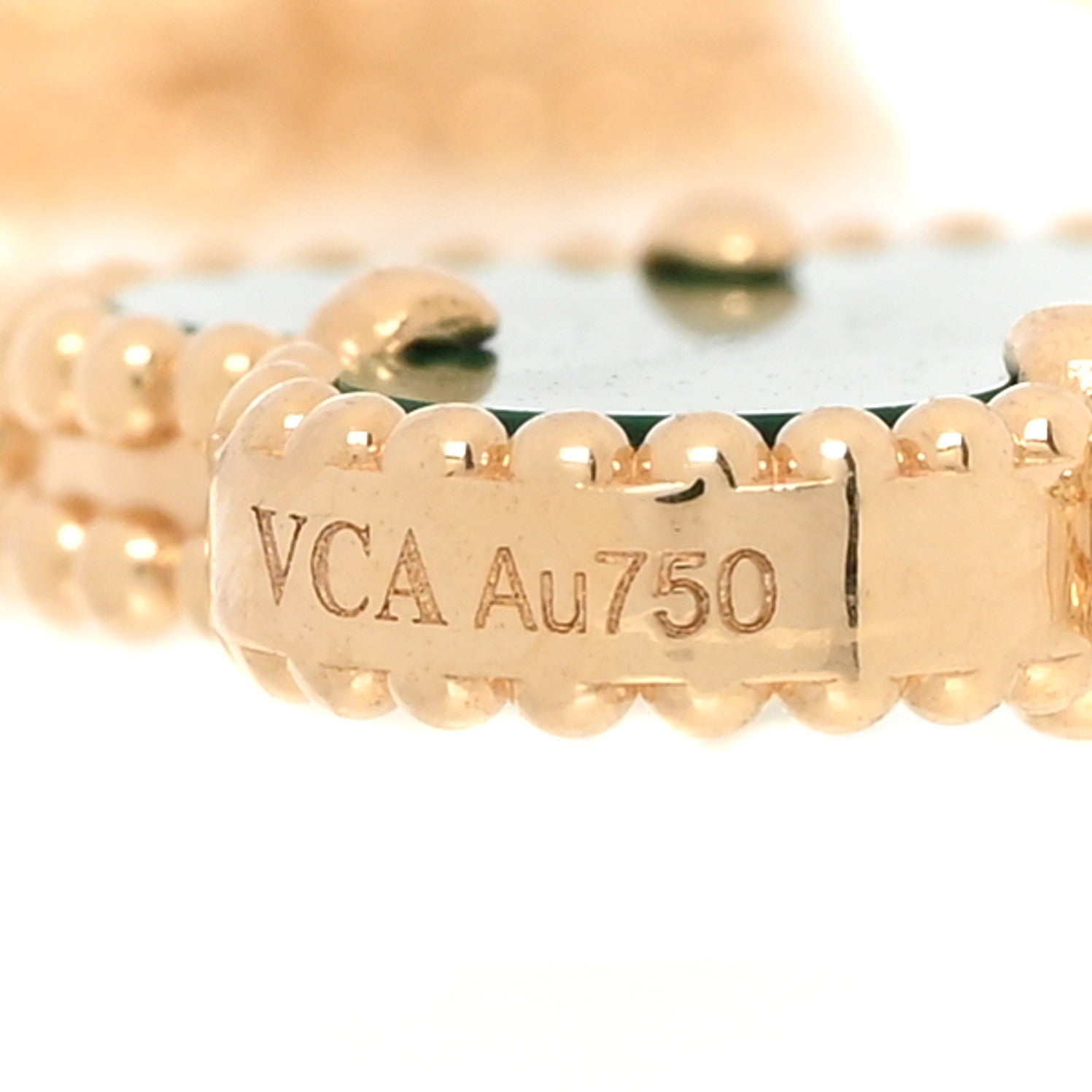 Van Cleef & Arpels 18K Yellow Gold Malachite 5 Motifs Vintage Alhambra Bracelet 4 of 6