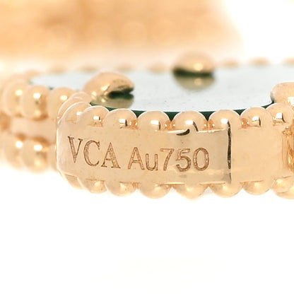 Van Cleef & Arpels 18K Yellow Gold Malachite 5 Motifs Vintage Alhambra Bracelet 4 of 6