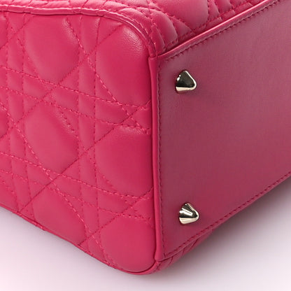 Christian Dior Lambskin Cannage Medium Lady Dior Fuchsia 9 of 10
