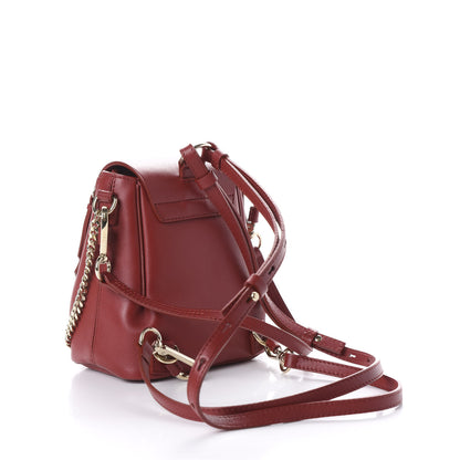 Chloe Calfskin Quilted Mini Faye Backpack Dahlia Red 2 of 12