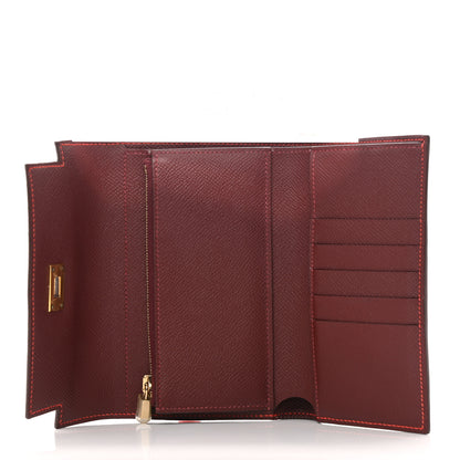 Hermes Epsom Verso Medium Kelly Wallet Rouge Tomate Rouge H 5 of 7
