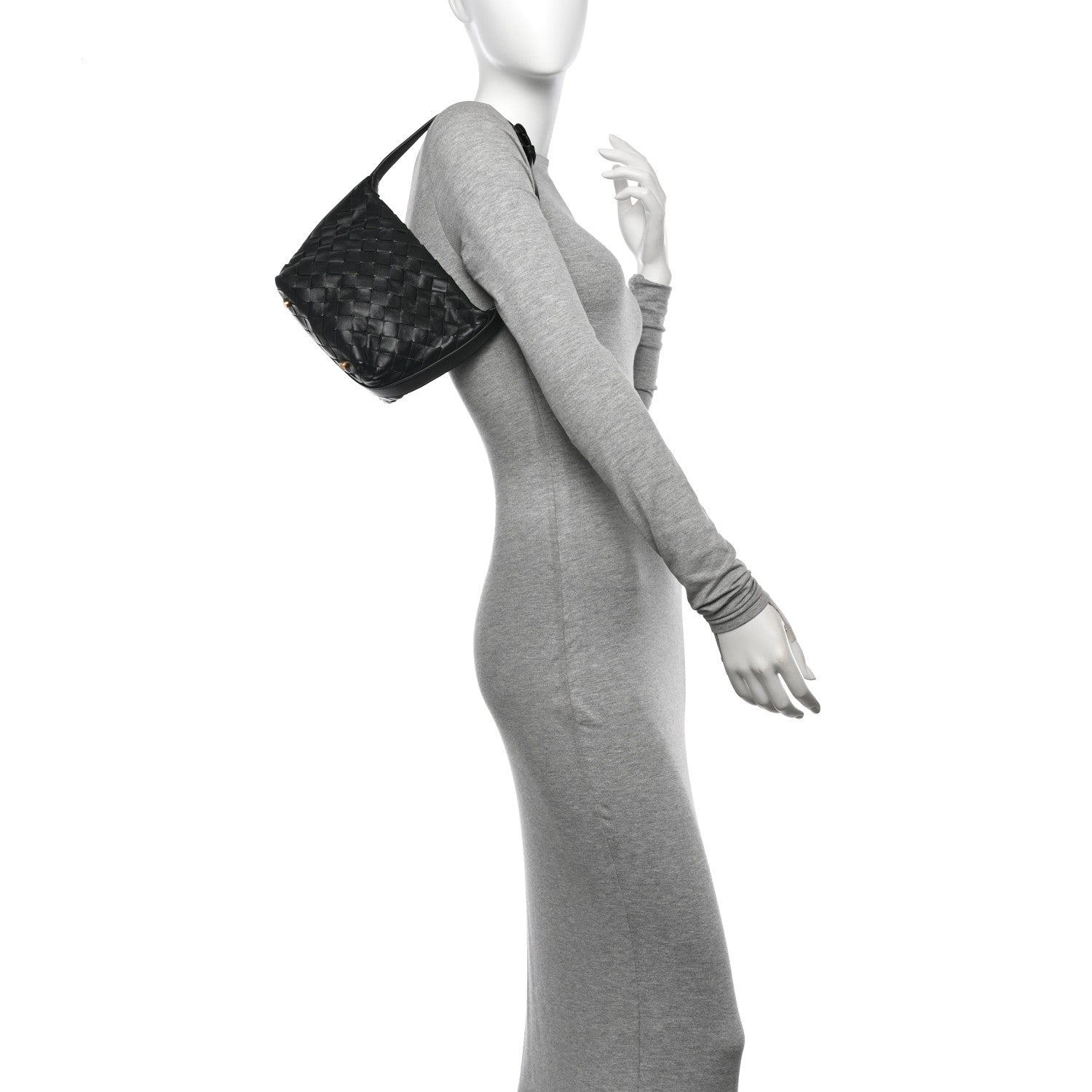 Bottega Veneta Calfskin Nappa Intrecciato Candy Wallace Black 2 of 10
