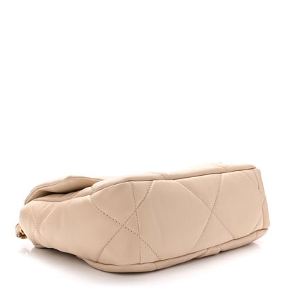 Chanel Goatskin Quilted Medium Chanel 19 Flap Beige 4 of 11