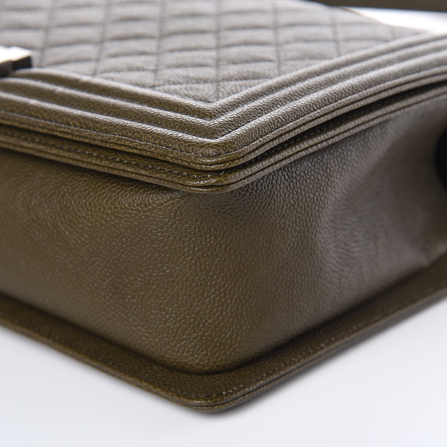 Chanel Caviar Quilted New Medium Boy Flap Khaki 10 of 13