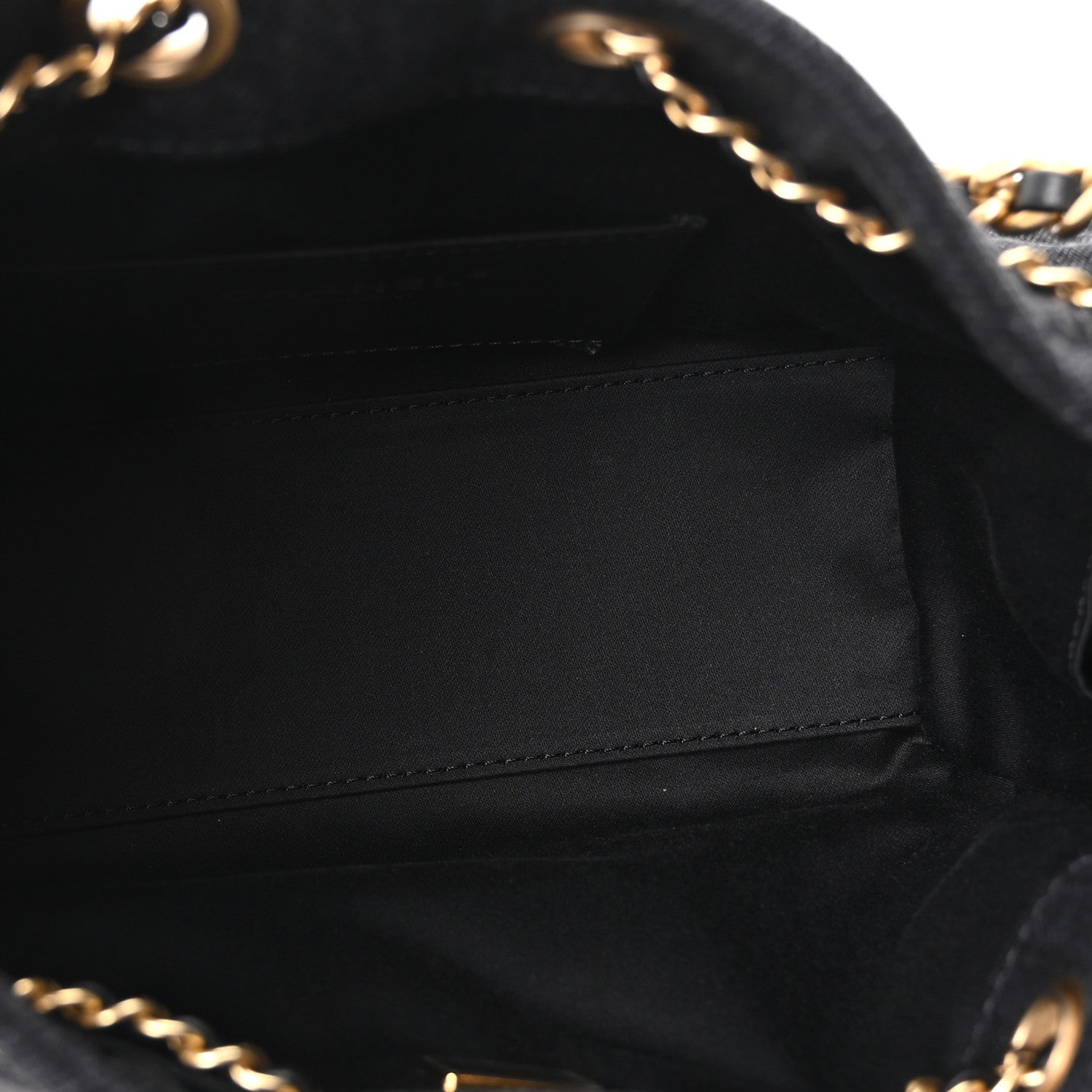 Chanel Washed Denim Quilted Mini Chanel 25 Handbag Black 5 of 11