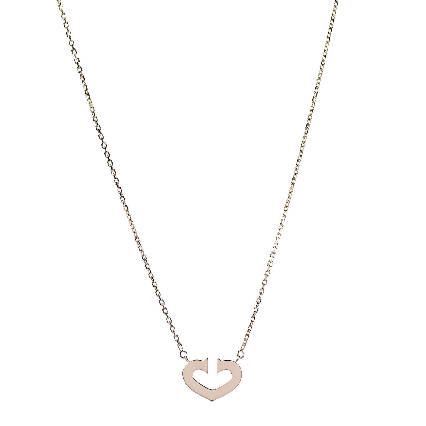 18K Yellow Gold Medium Hearts and Symbols Necklace