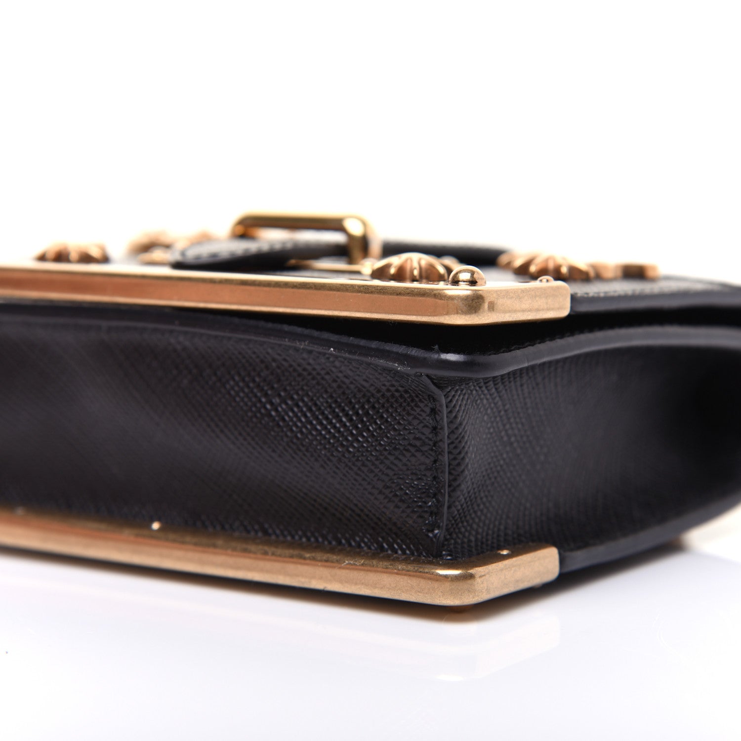 Prada Saffiano Astrology Mini Cahier Bag Black 7 of 10