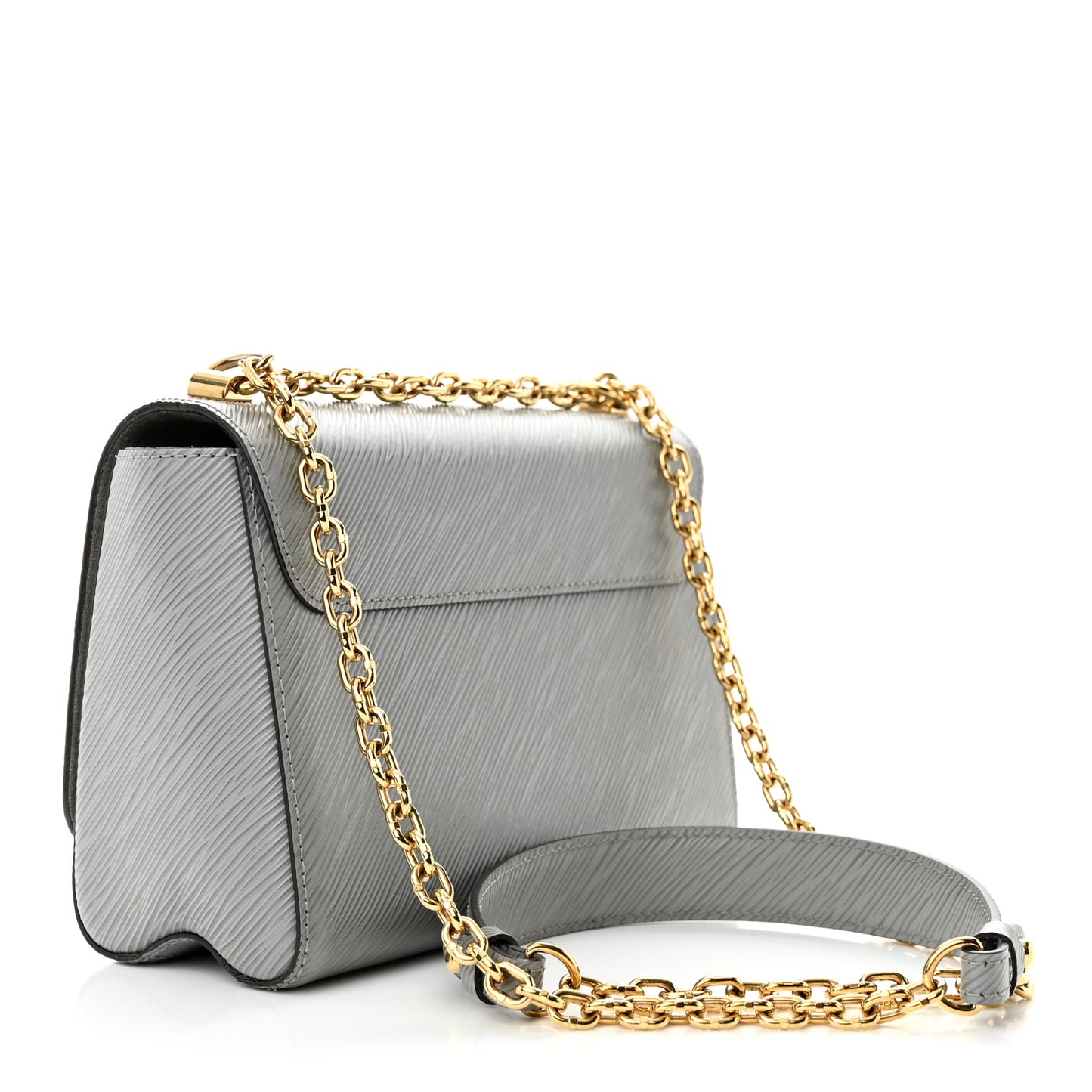 Epi Twist Shoulder Bag MM Gris Cloudy