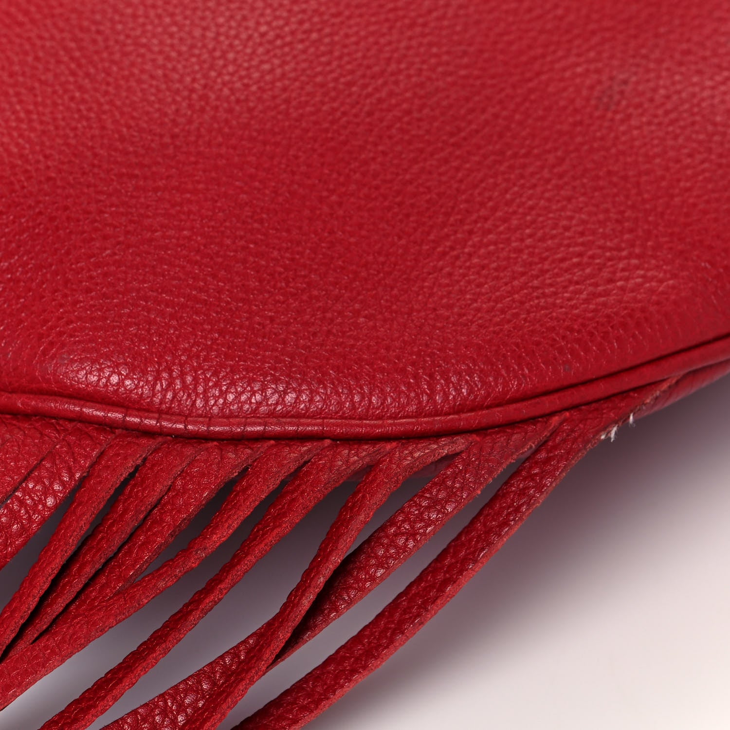 Gucci Cellarius Calfskin Large New Jackie Nouveau Fringe Hobo Red Flame 9 of 13