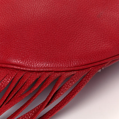Gucci Cellarius Calfskin Large New Jackie Nouveau Fringe Hobo Red Flame 9 of 13