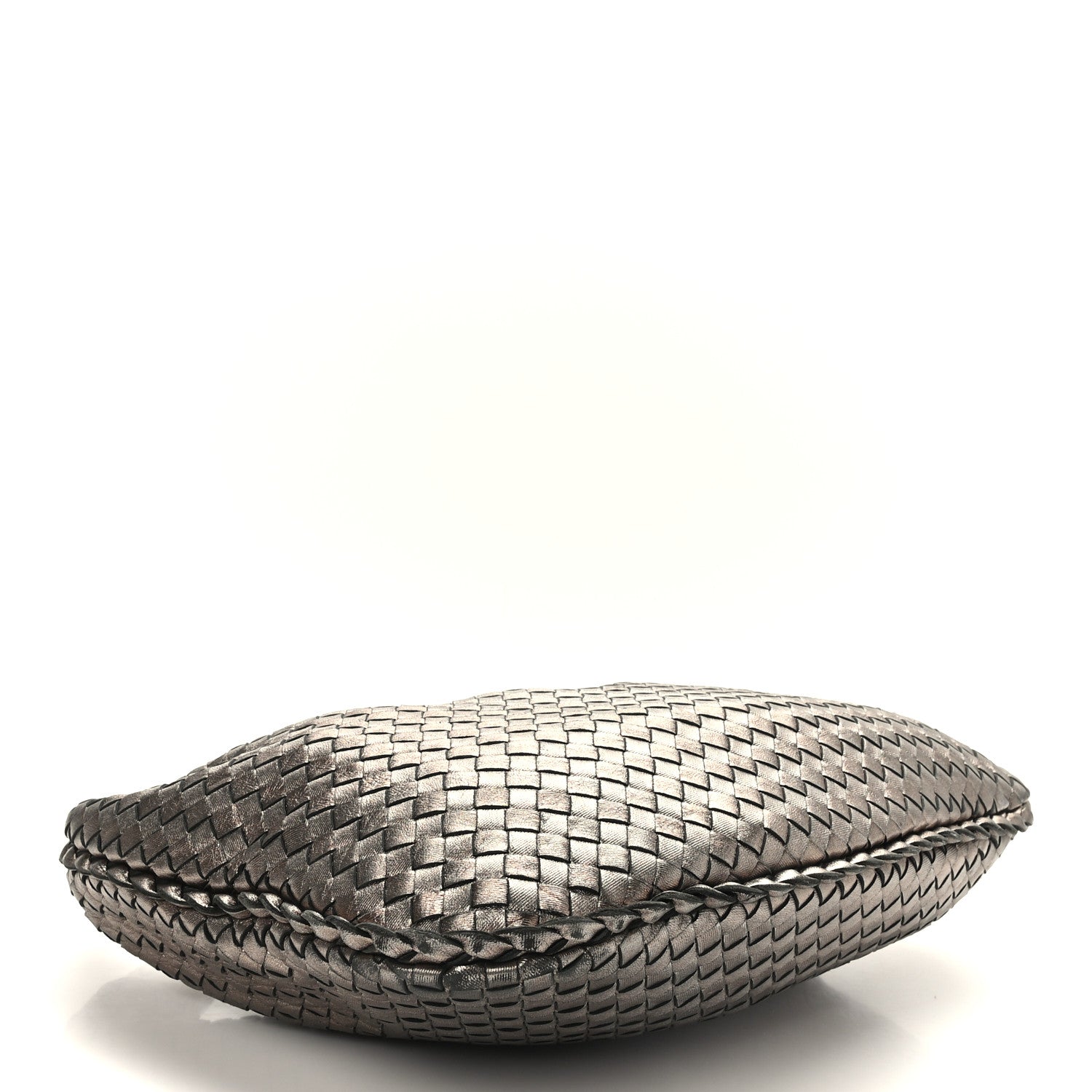 Bottega Veneta Metallic Nappa Intrecciato Medium Veneta Hobo Pewter 4 of 8
