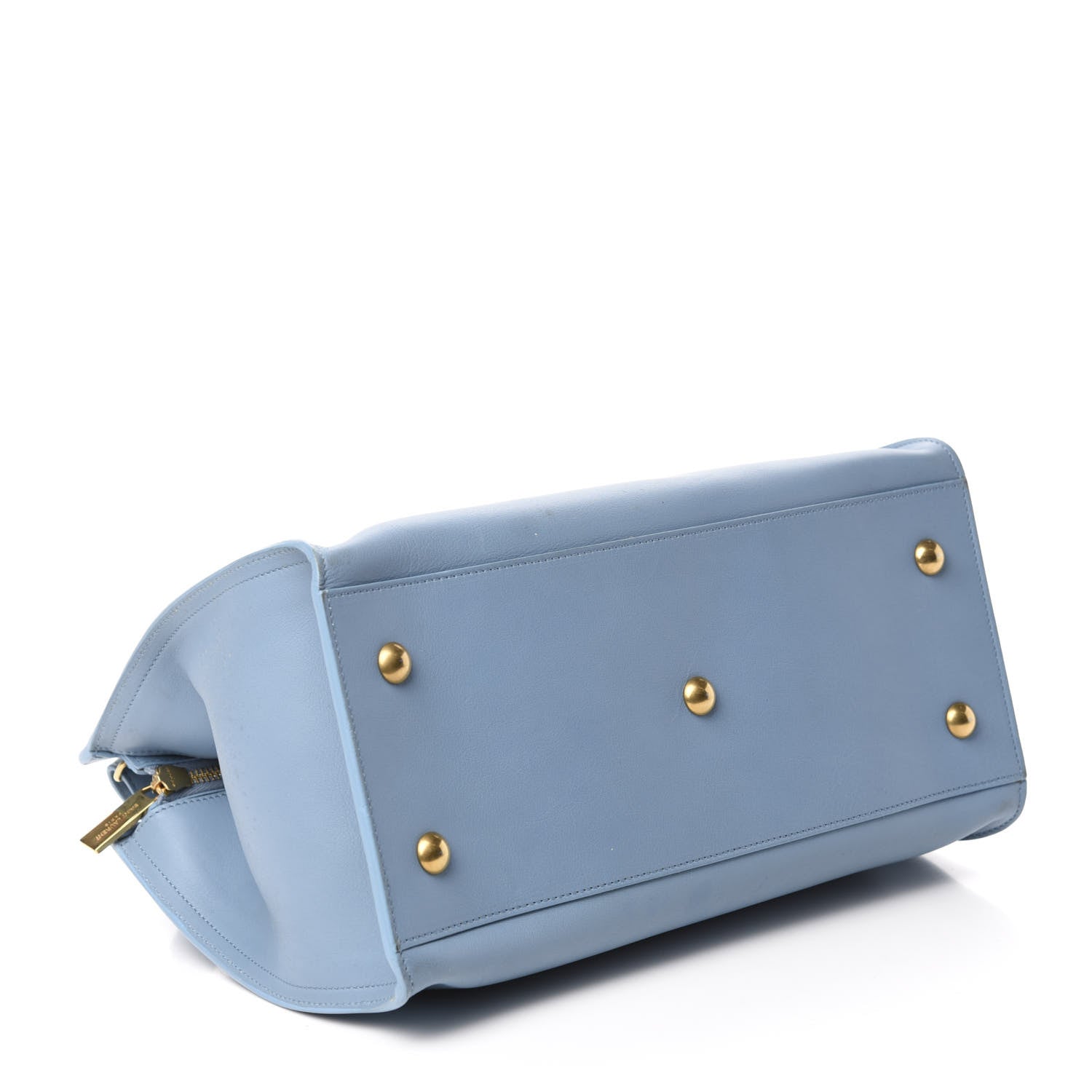 Saint Laurent Calfskin Small Classic Y Cabas Blue Glacier 4 of 11
