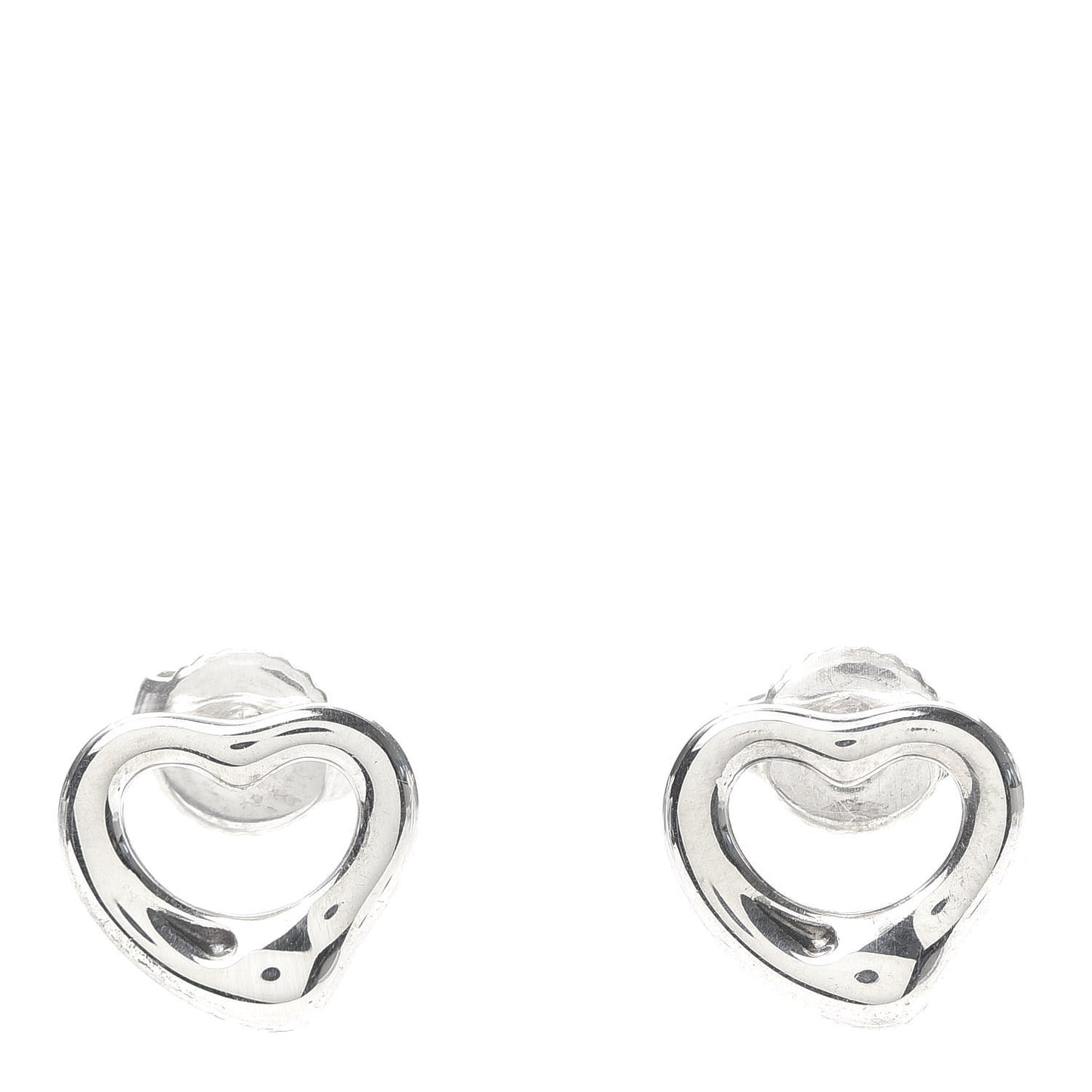 Sterling Silver 11mm Elsa Peretti Open Heart Earrings