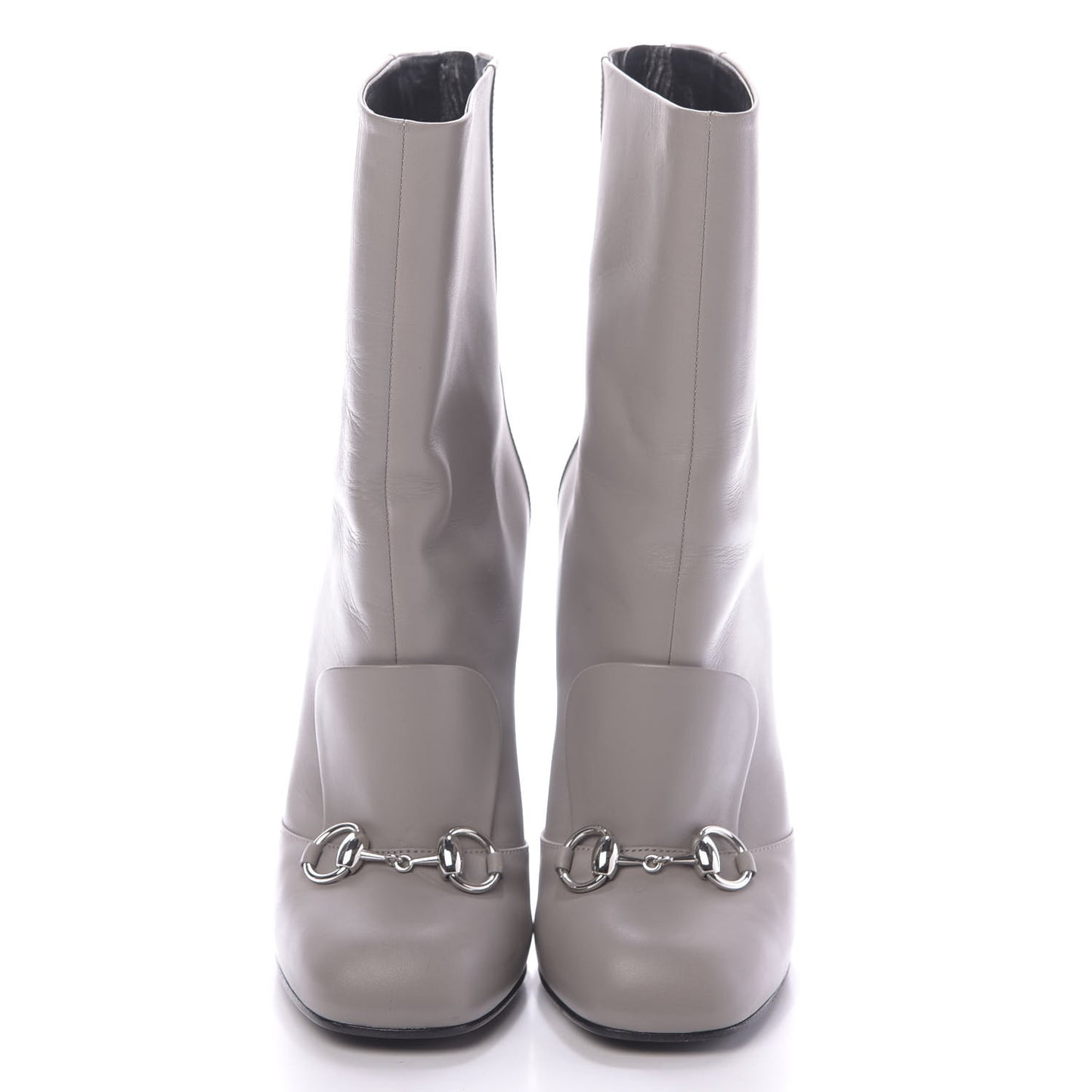 Calfskin Twiggy Horsebit Boot 38.5 Storm Grey