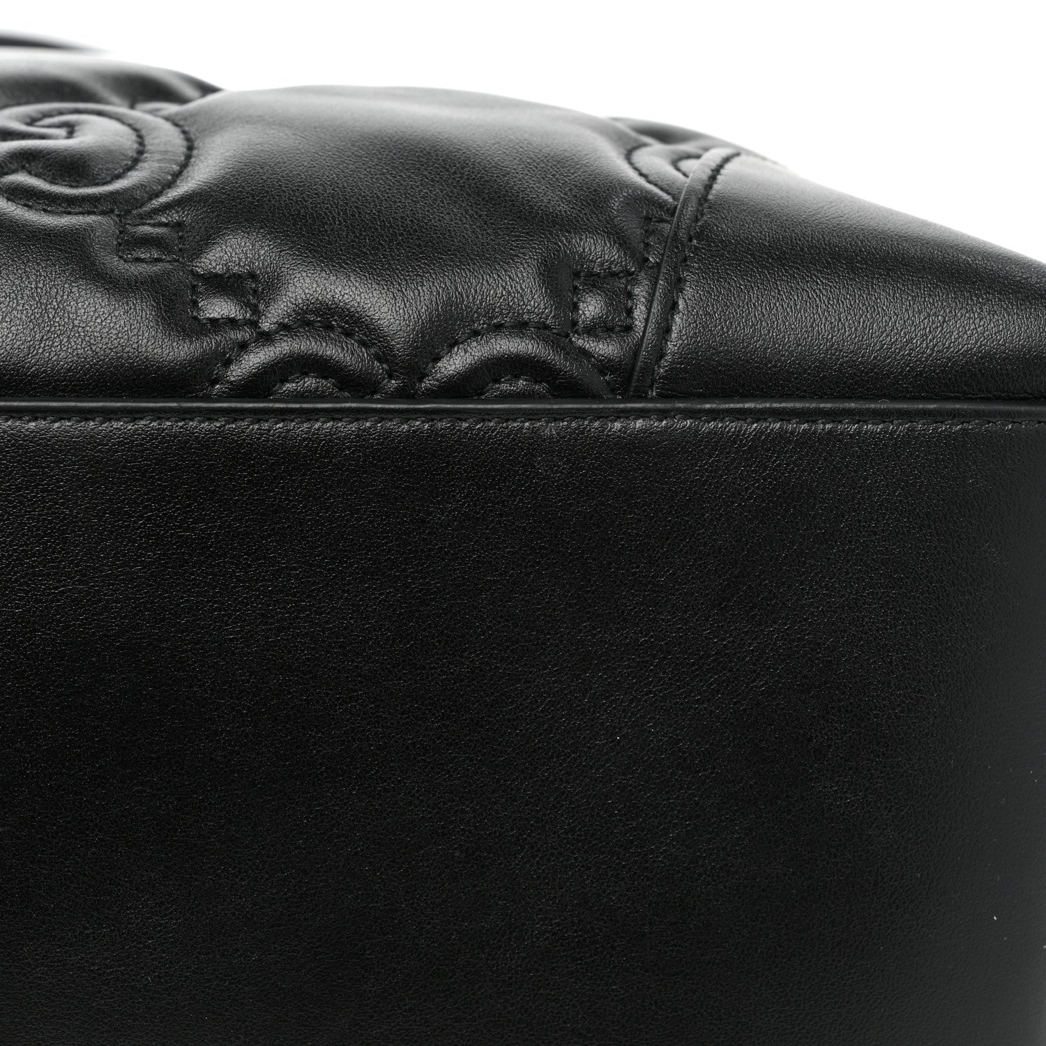 Gucci Calfskin GG Matelasse Medium Ophidia Shopping Tote Black 12 of 13