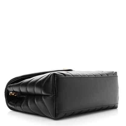 Saint Laurent Calfskin Y Quilted Monogram Small Loulou Chain Satchel Black 4 of 11
