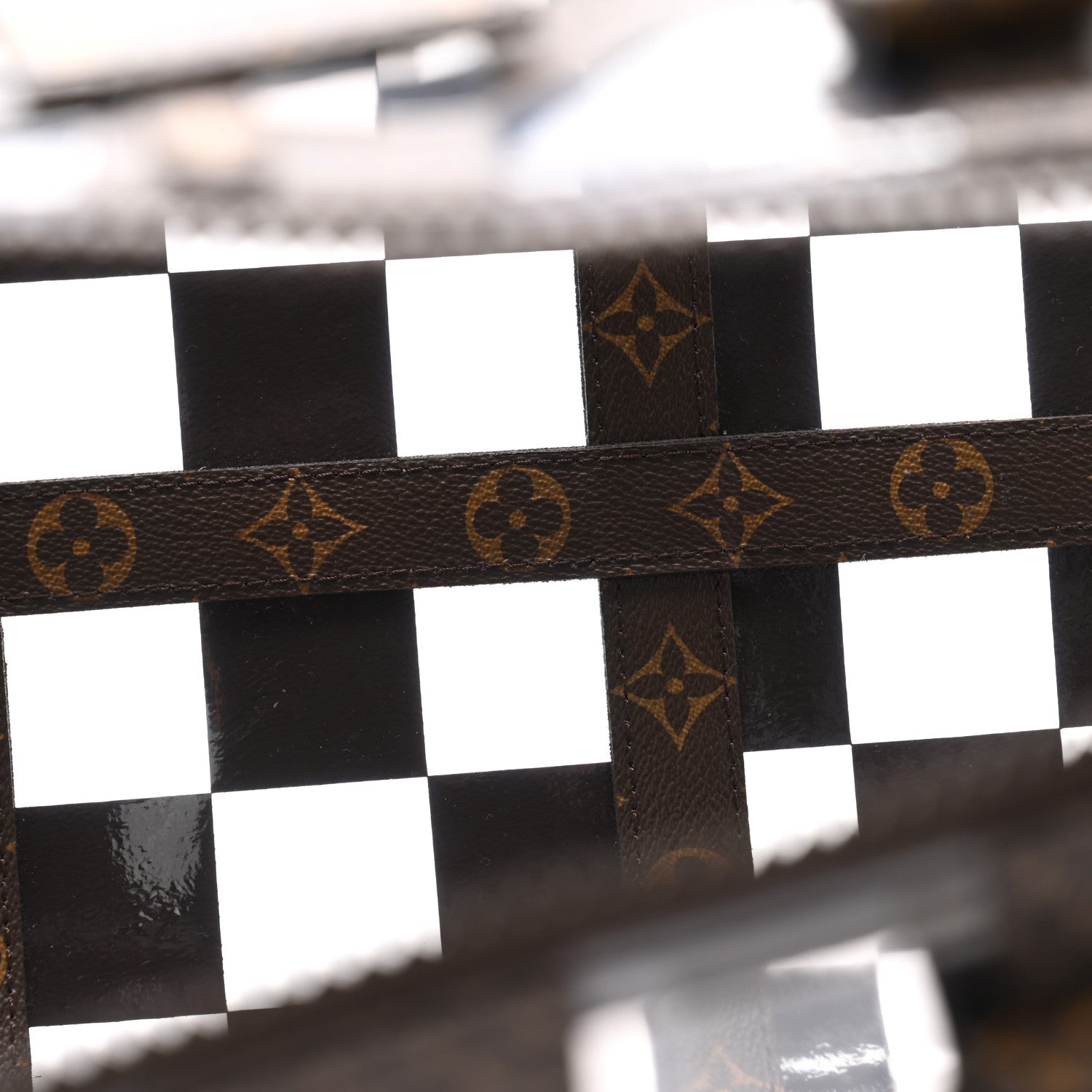 Louis Vuitton PVC Monogram Chess Keepall Bandouliere 50 4 of 10