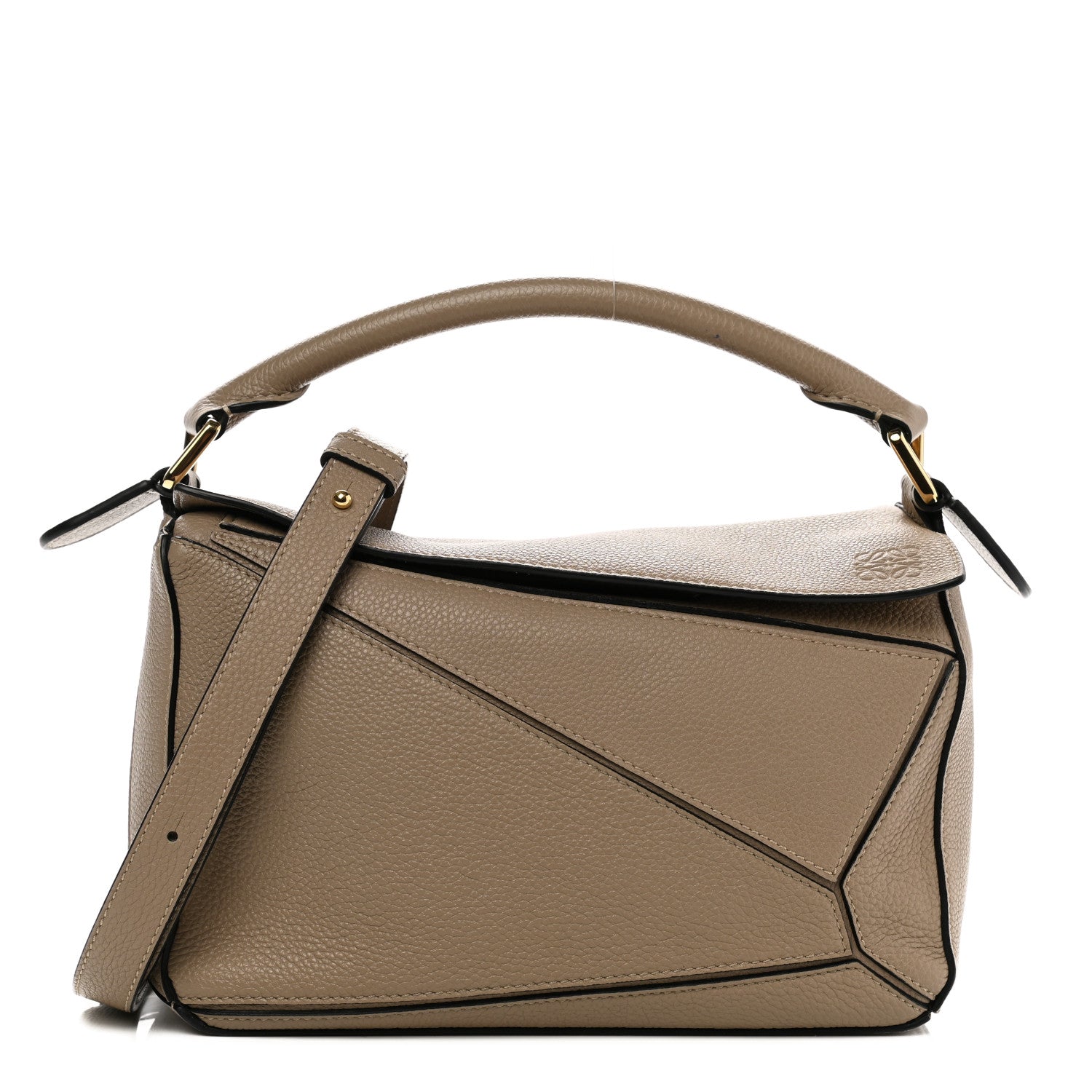 Loewe Grained Calfskin Small Puzzle Bag Sand 1 of 9