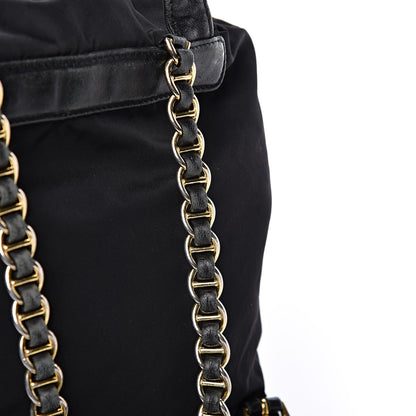 Prada Tessuto Nylon Vela Chain Backpack Black 17 of 17