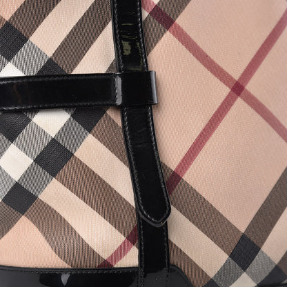 Burberry Patent Supernova Check Medium Denham Tote Black 15 of 15
