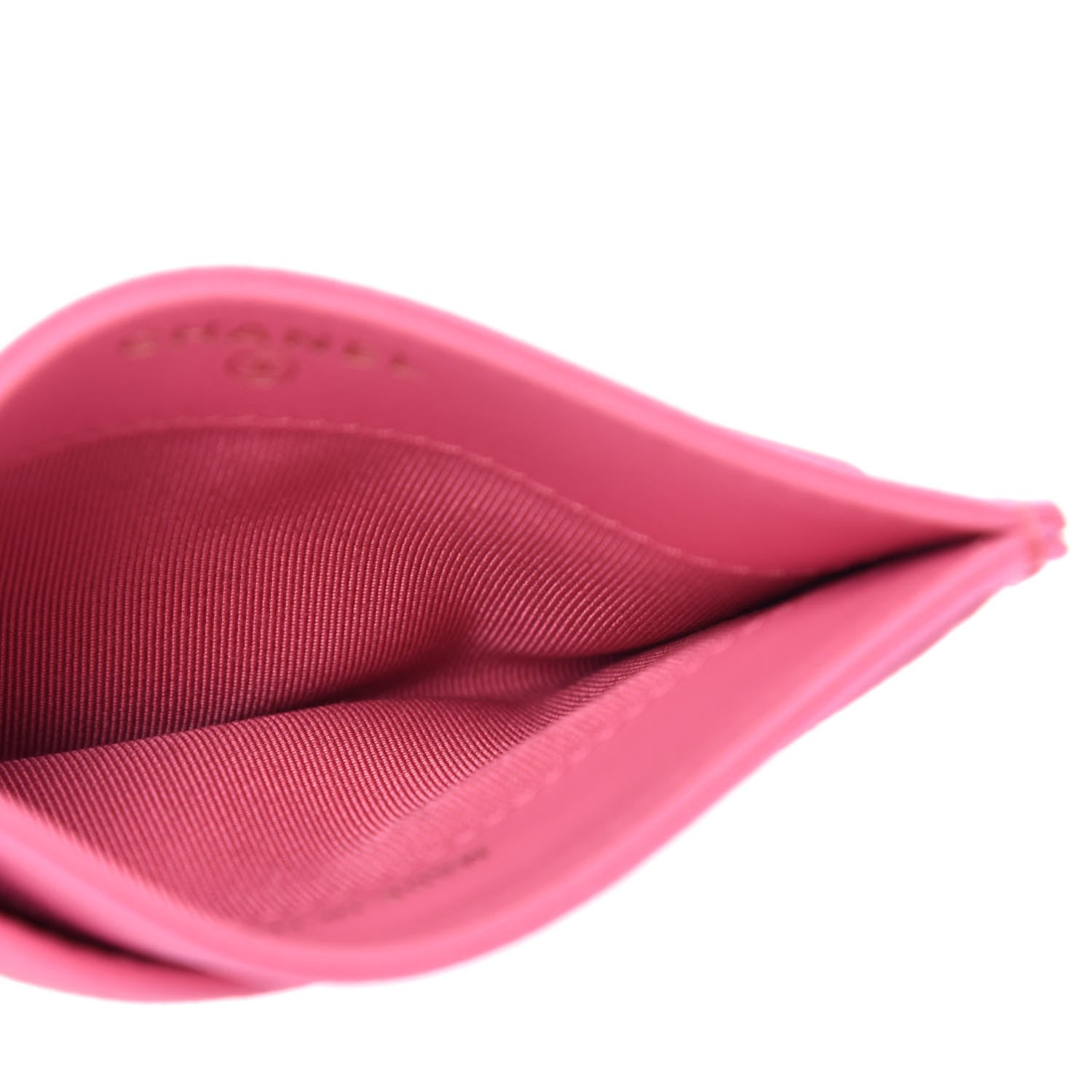 Chanel Caviar Quilted Card Holder Pink 5 of 9