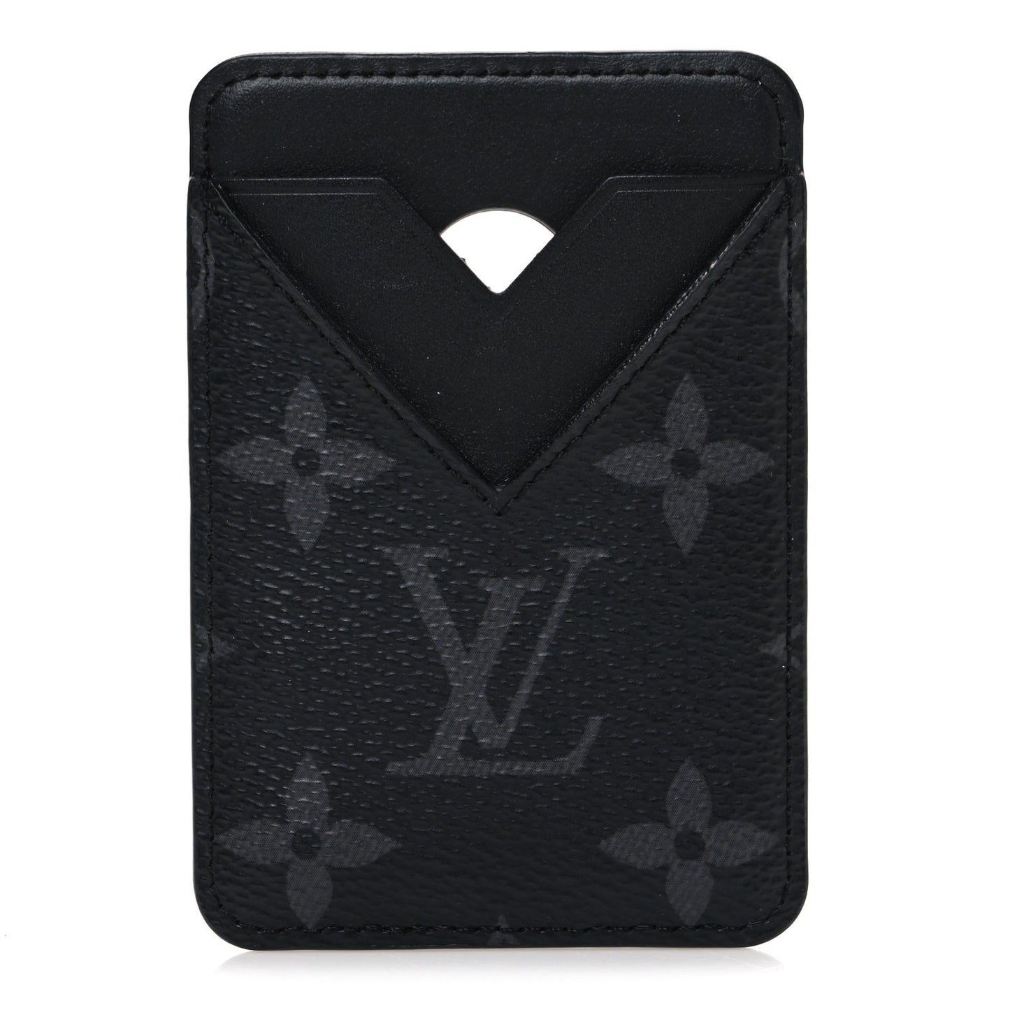 Monogram Eclipse Magnetic Card Holder Black