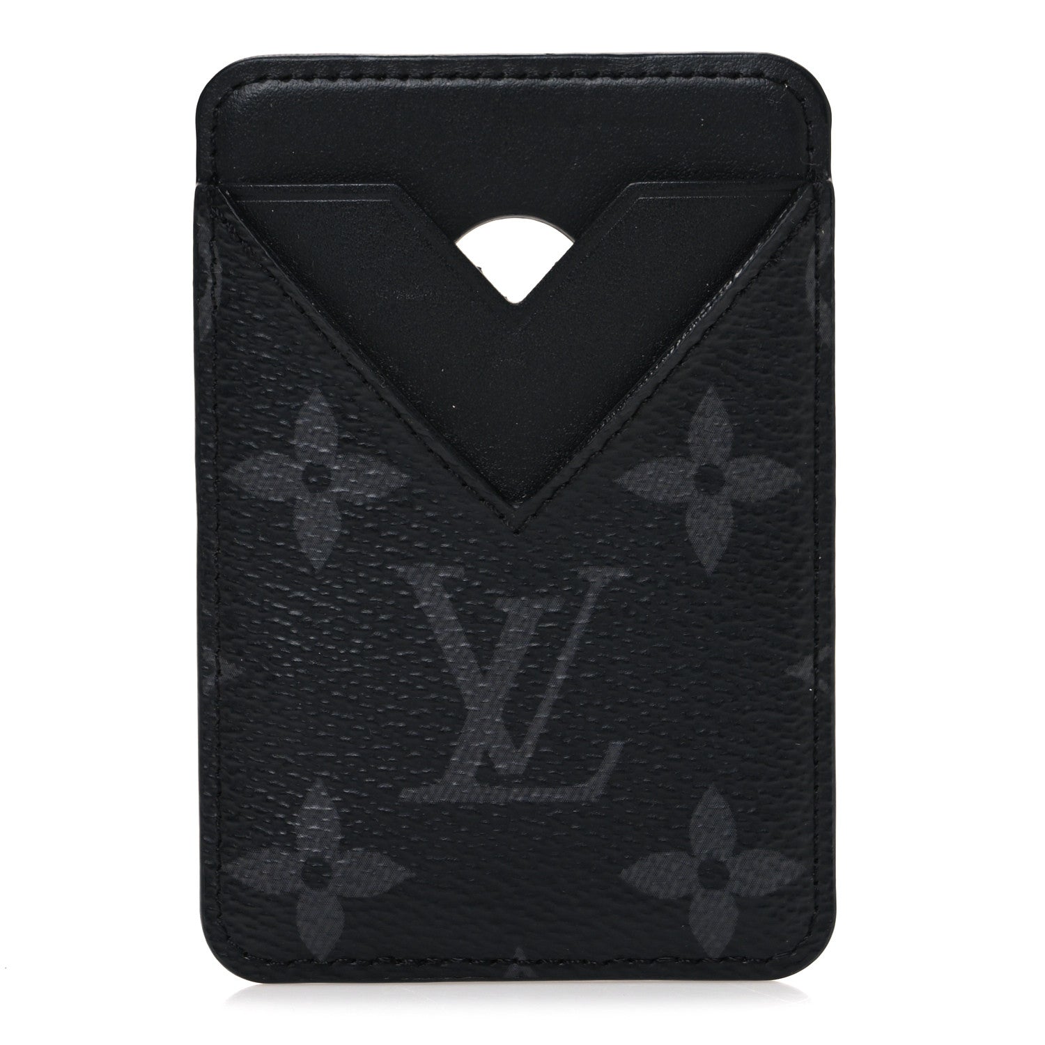 Louis Vuitton Monogram Eclipse Magnetic Card Holder Black 1 of 7