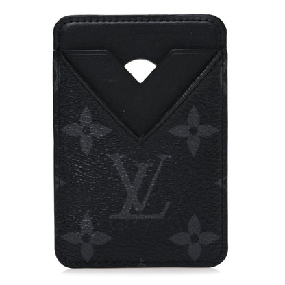 Louis Vuitton Monogram Eclipse Magnetic Card Holder Black 1 of 7