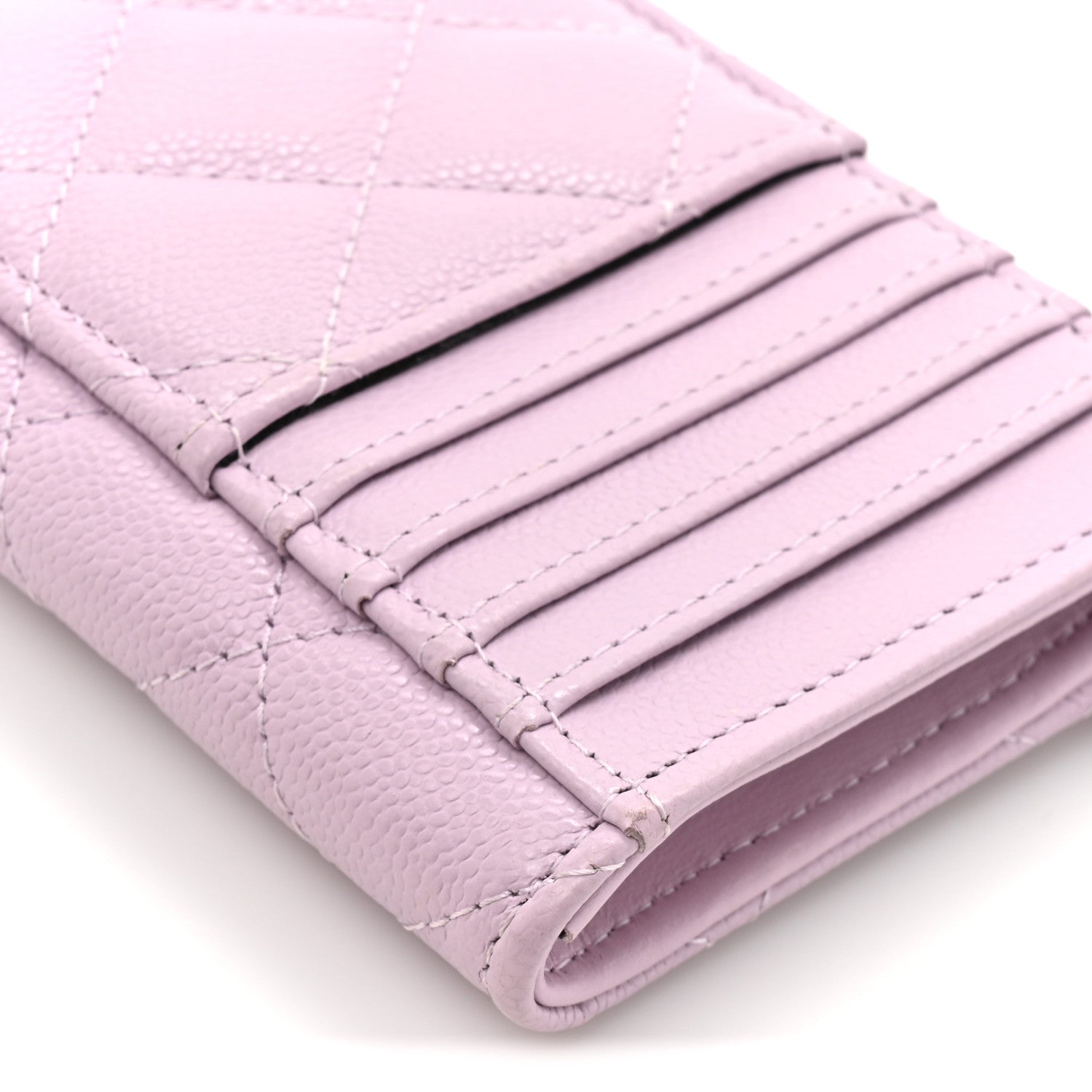 Chanel Caviar Quilted CC Zip Around Card Holder Light Purple 11 of 12