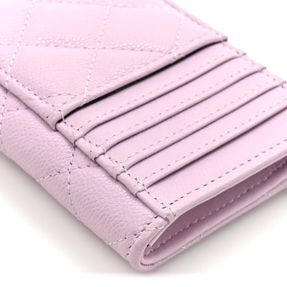 Chanel Caviar Quilted CC Zip Around Card Holder Light Purple 11 of 12