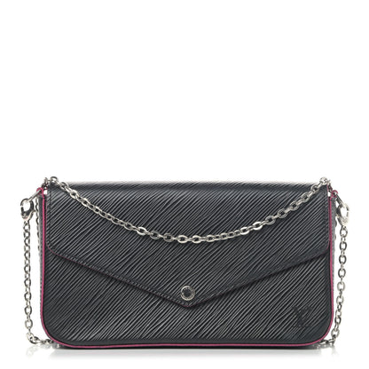 Louis Vuitton Epi Pochette Felicie Black Hot Pink 2 of 7