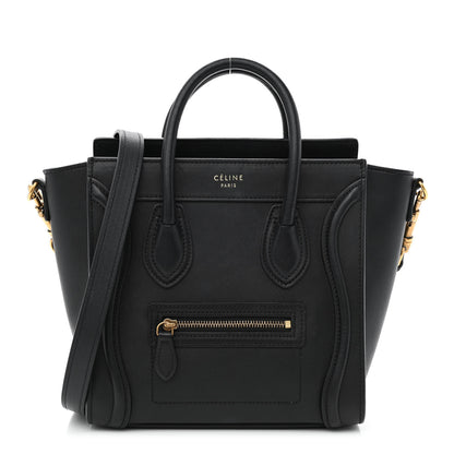 Celine Smooth Calfskin Nano Luggage Black 1 of 12