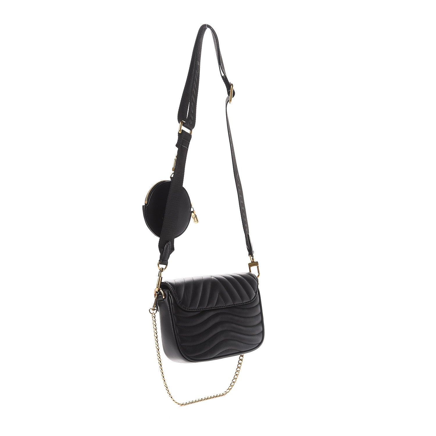 Louis Vuitton Calfskin New Wave Multi Pochette Black 2 of 8