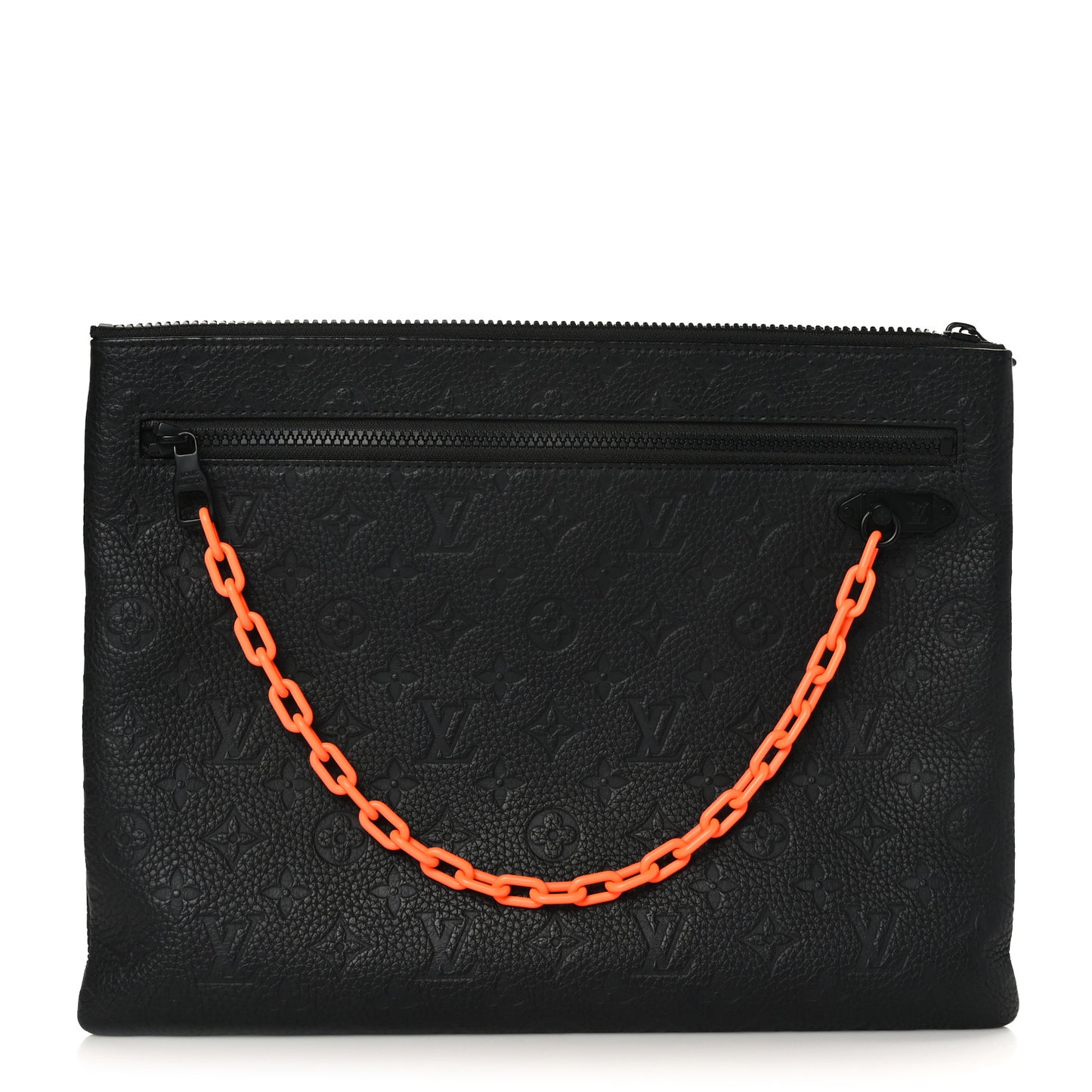 Taurillon Monogram Solar Ray A4 Pouch Black