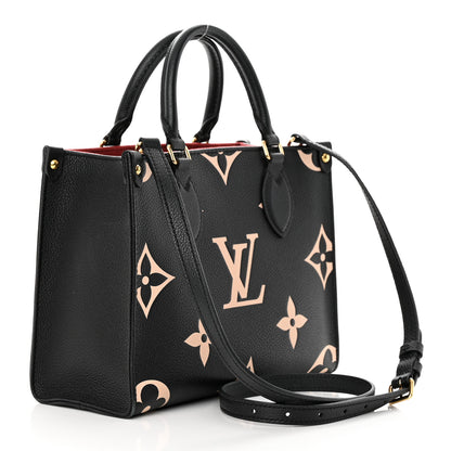 Louis Vuitton Empreinte Monogram Giant Onthego PM Black Beige 3 of 12