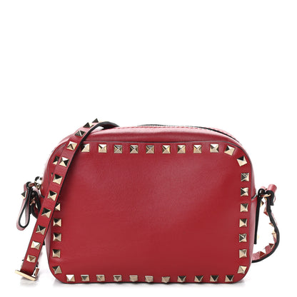 Valentino Garavani Calfskin Rockstud Camera Crossbody Bag Rosso Valentino 1 of 8