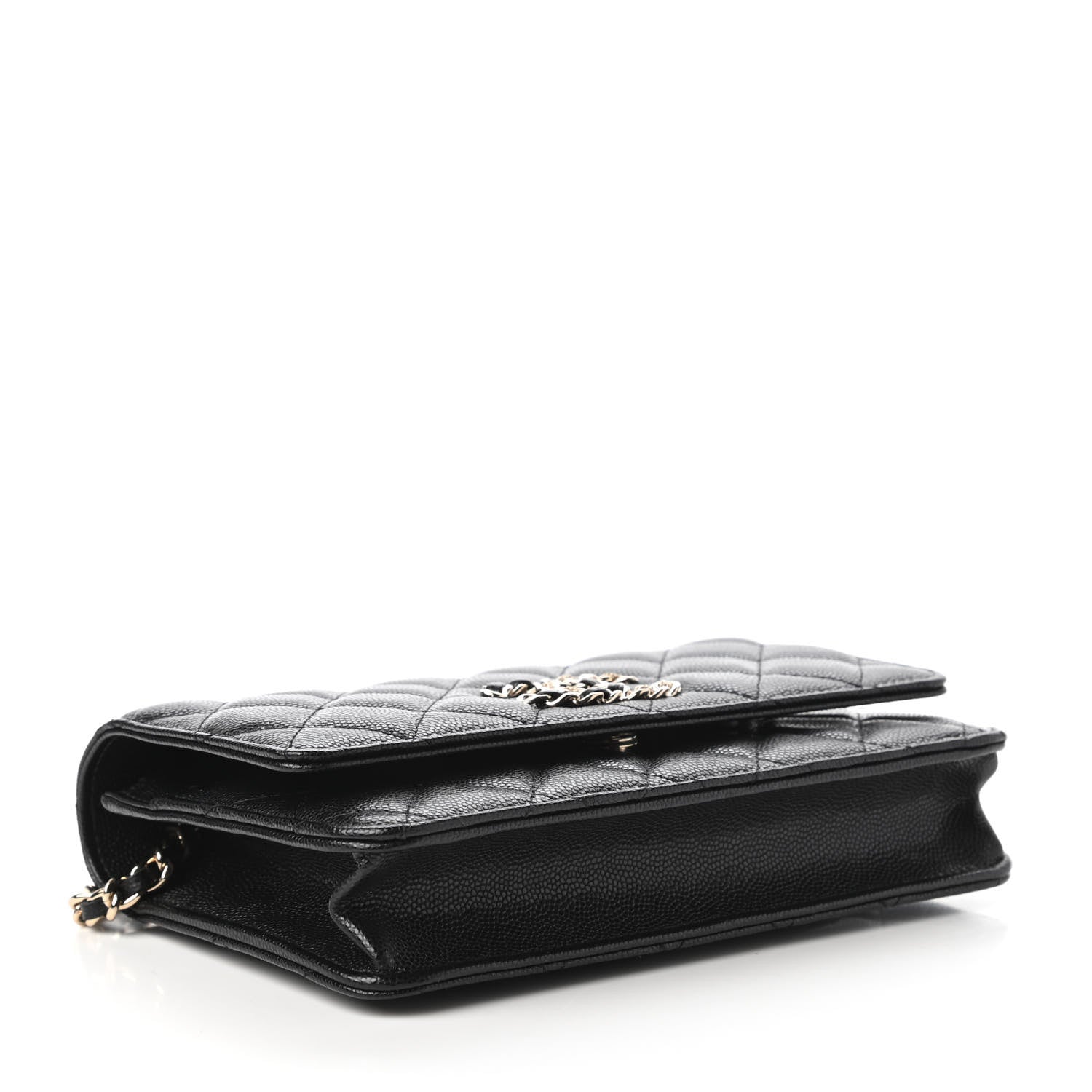 Chanel Caviar Quilted French New Wave Chain CC Wallet On Chain WOC Black 4 of 11