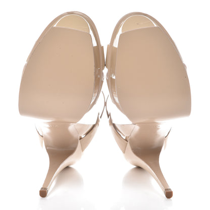 Saint Laurent Patent Tribute 105 Platform Sandals 41.5 Nude Powder 5 of 11