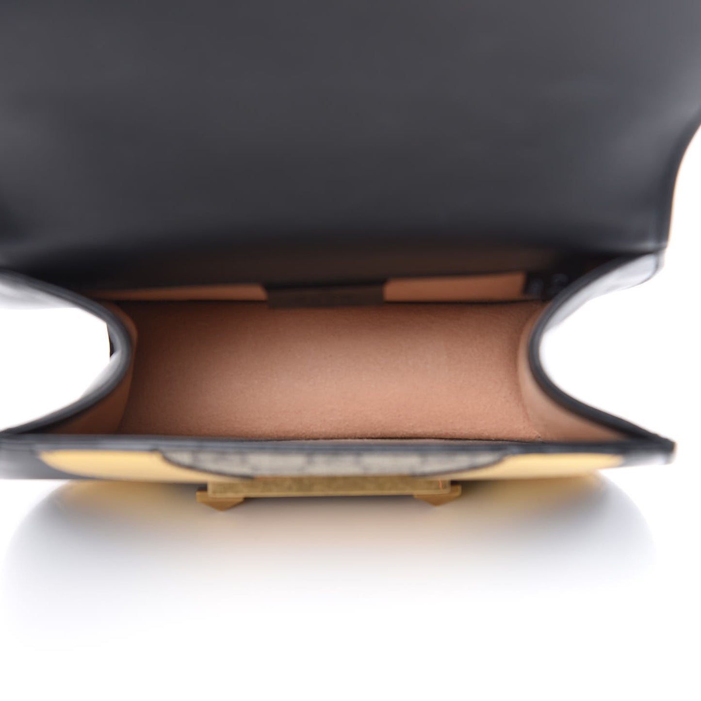GG Supreme Monogram Small Osiride Shoulder Bag Black Gold