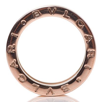 Bulgari 18K Rose Gold White Ceramic B.Zero1 Four-Band Ring 50 5.25 6 of 6