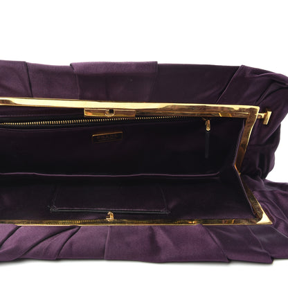 Prada Satin Clutch Indaco 5 of 6