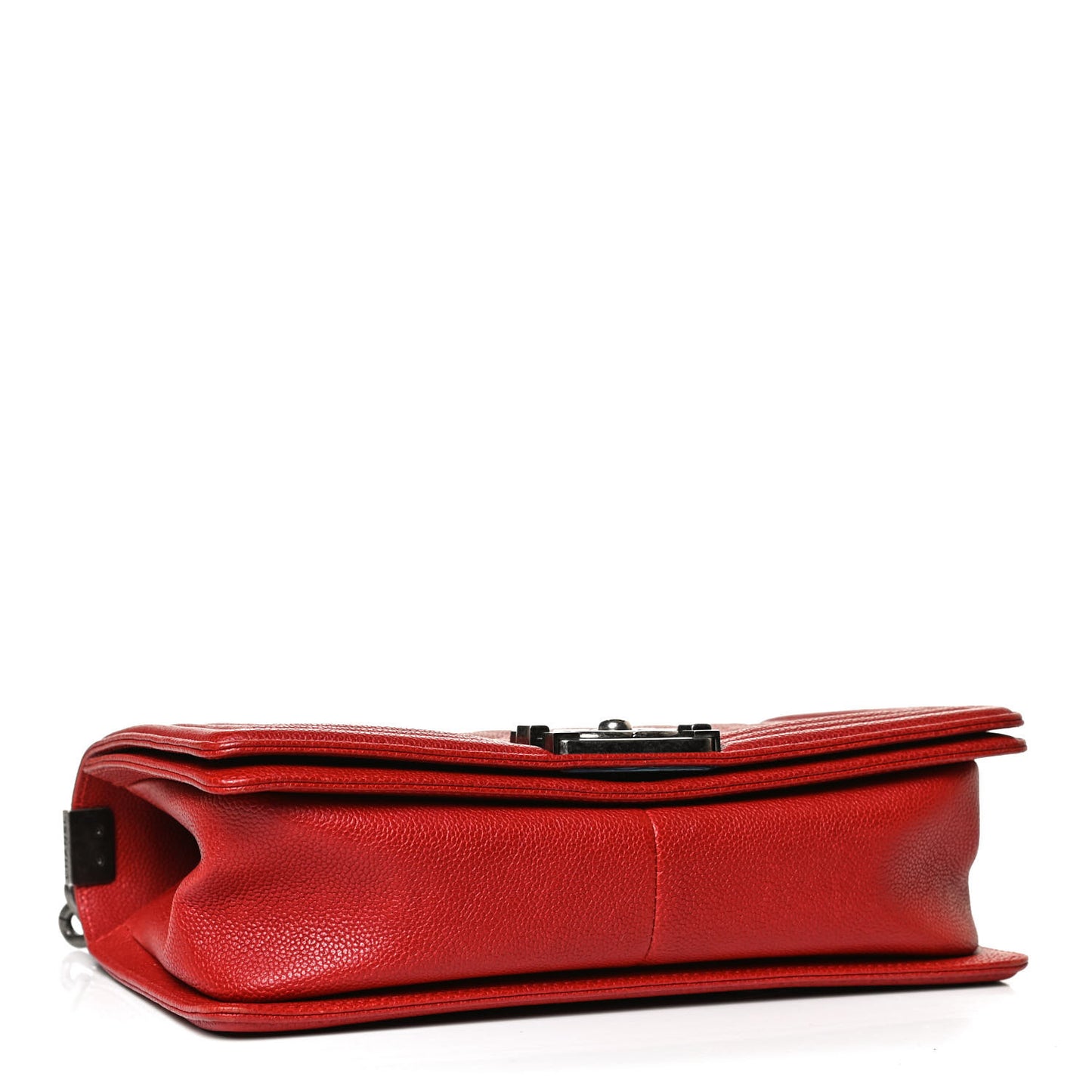 Caviar Quilted Medium Boy Flap Red