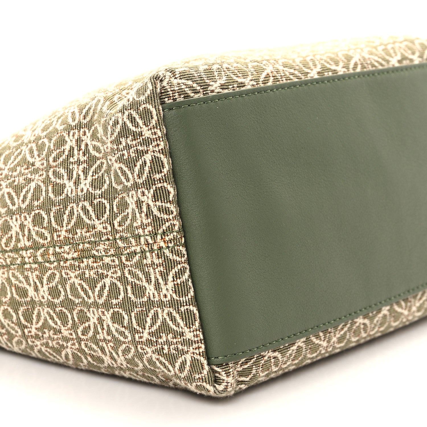 Loewe Jacquard Anagram Calfskin Small Cubi Bag Avocado Green 8 of 9