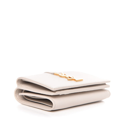 Saint Laurent Smooth Calfskin Monogram Tiny Line Wallet White 4 of 7