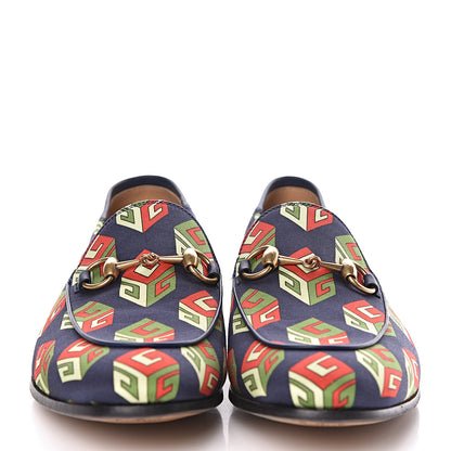 Gucci Satin Lambskin Mini GG Wallpaper Mens Brixton Horsebit Loafers 7.5 Royal Blue Blue Agata 2 of 9