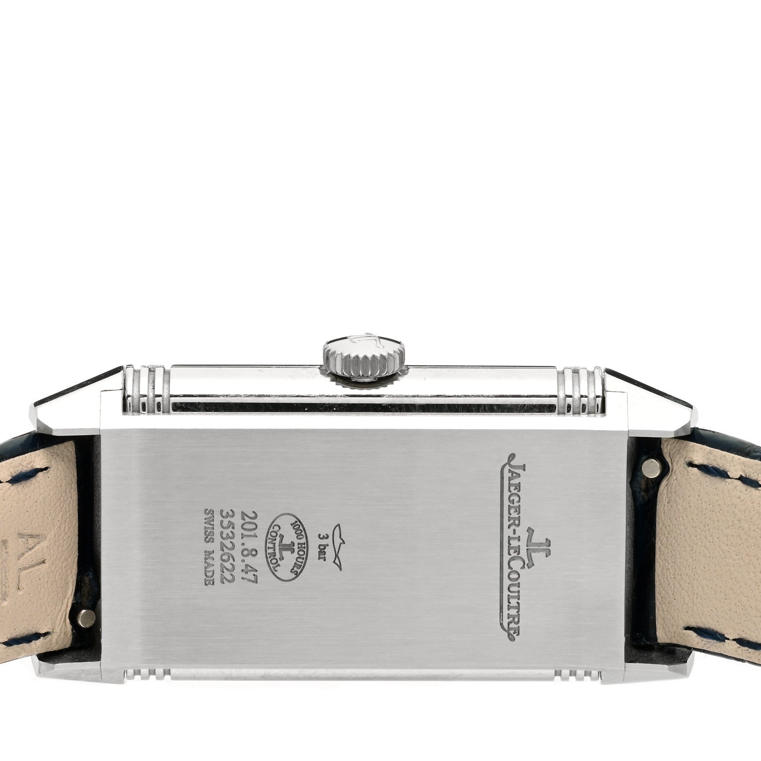 Jaeger-LeCoultre Stainless Steel Alligator Diamond 20mm Reverso One MonoFace Quartz Watch Q3288420 4 of 5