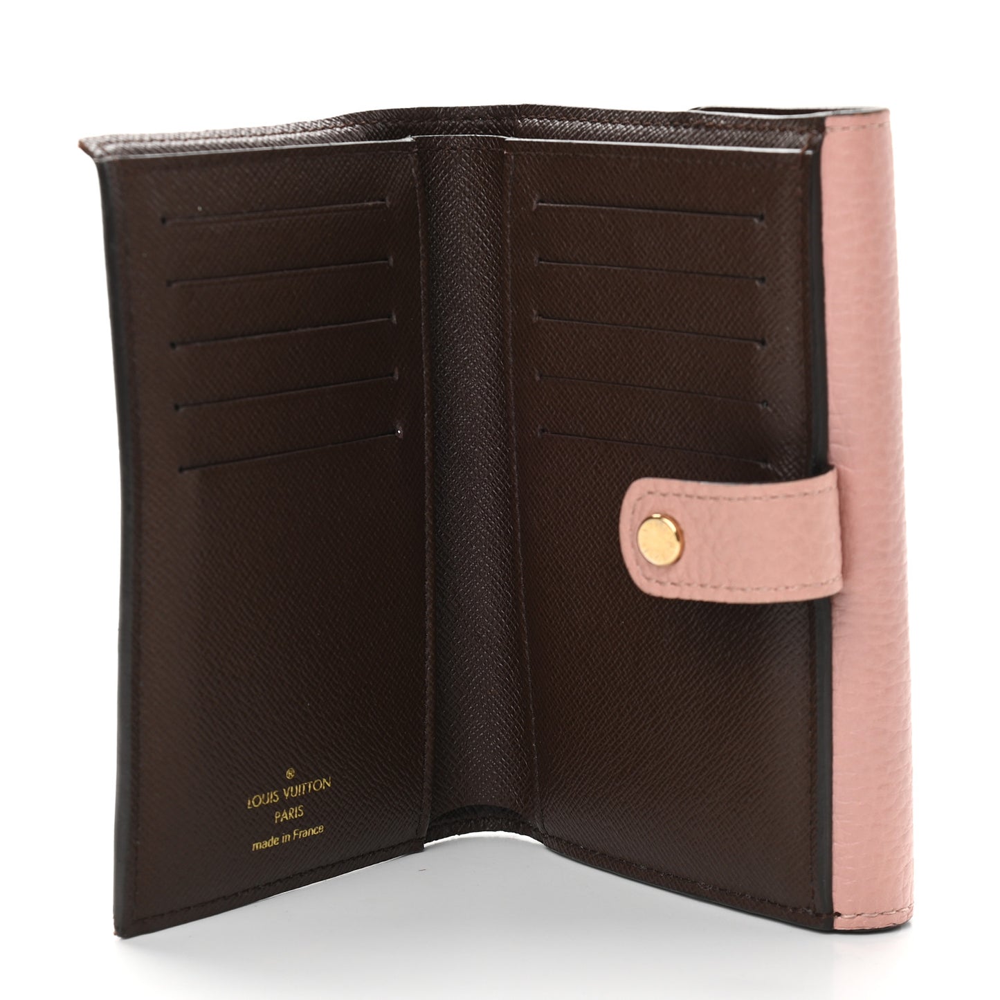 Damier Ebene Normandy Compact Wallet Rose Ballerine