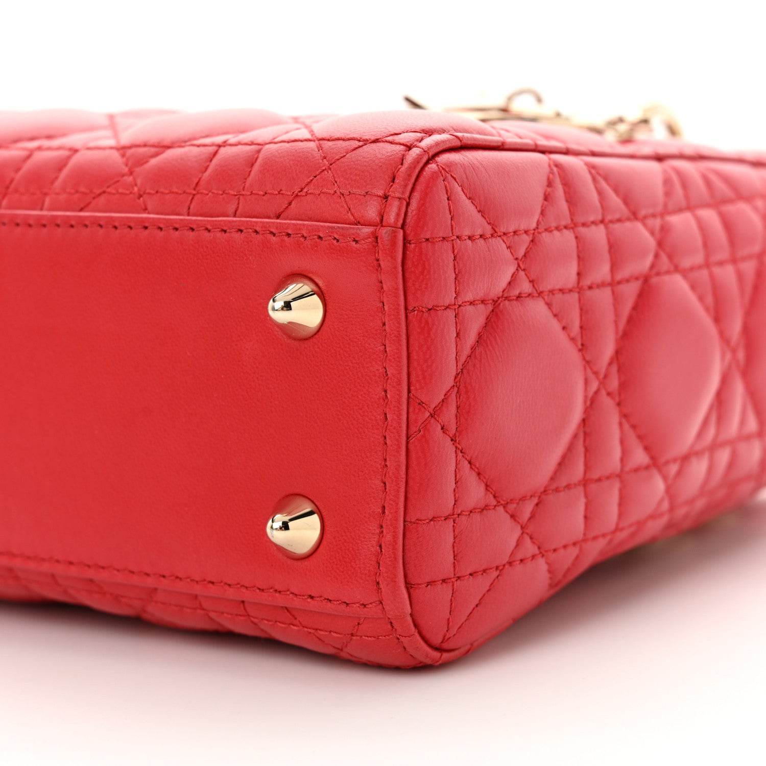 Christian Dior Lambskin Cannage Small Lucky Badges My Lady Dior Warm Fuschia 10 of 15