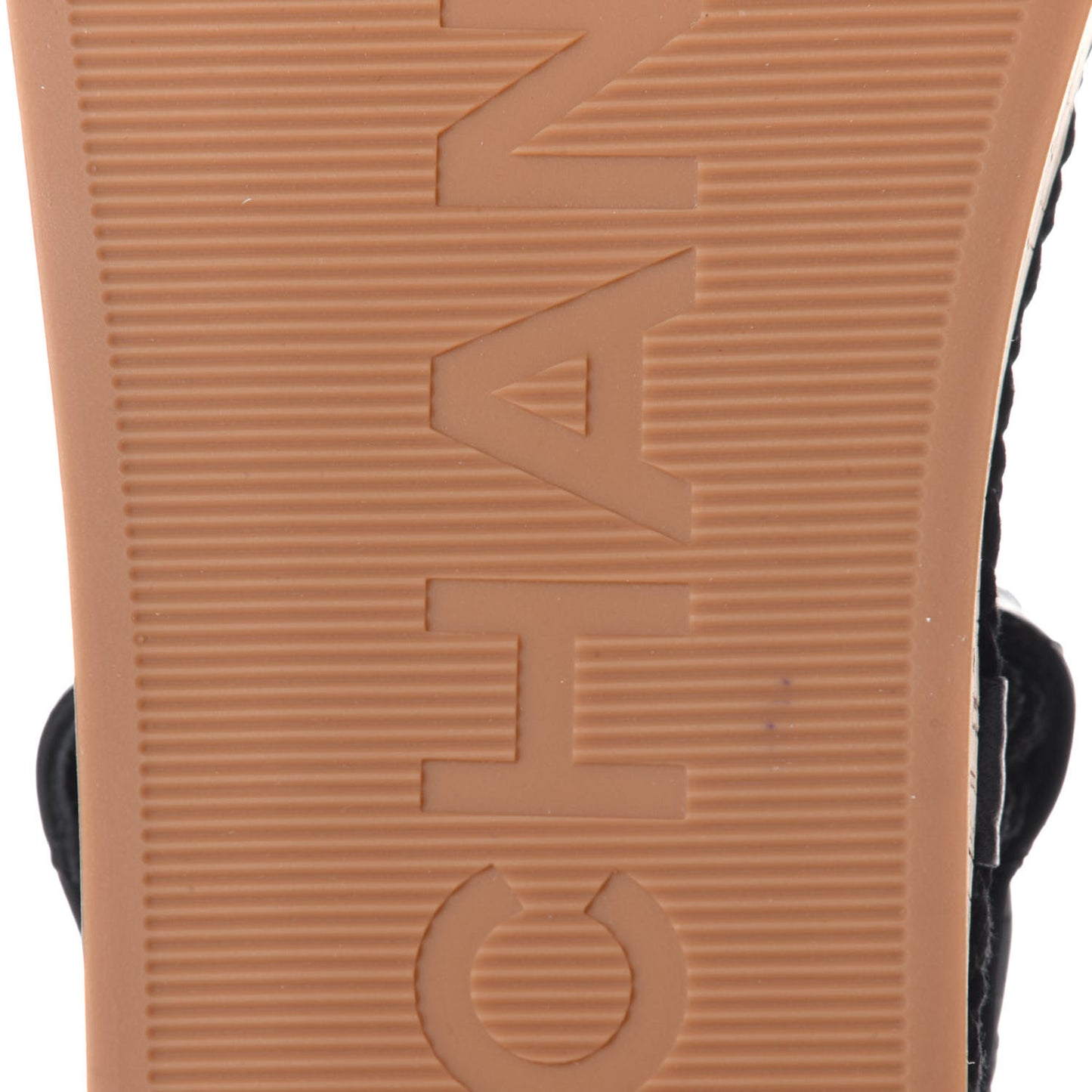 Cord Lambskin Quilted Logo Sandals 36 Black