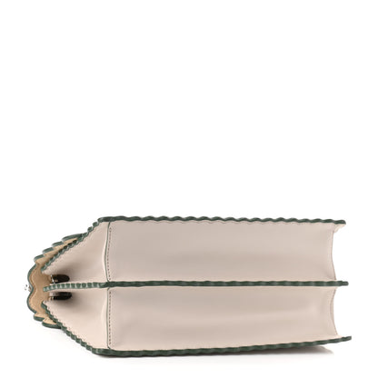 Fendi Vitello Liberty Scalloped Studded Kan I Shoulder Bag Grigio Polvere 4 of 10